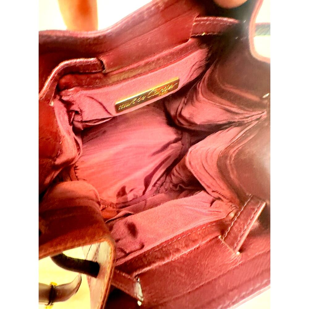 Vintage Cartier Must De Cartier Burgundy Leather Bucket Bag w/ COA & Dust Bag - Picture 9 of 13